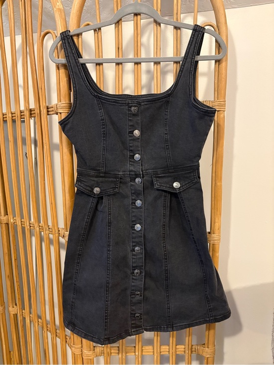Forever 21 Dresses & Skirts - Forever 21 Black Button-Front Denim Mini Dress